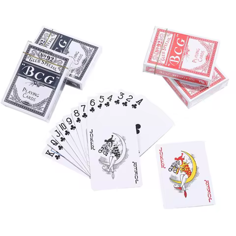 Casino Poker Magic Playing Card 52 + 2 Joker Deck Plastic Coated Playing Cards Waterproof Game Poker