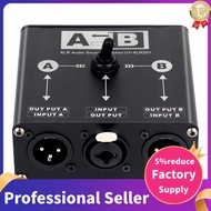 2 in 1 Out XLR Audio Switcher XLR Balanced Audio Switcher for Microphone Sound Card Mixer 2 Male XLR