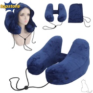 TOPSTORED Inflatable Travel Pillow, Compact Washable H-Shaped Travel Pillow, Durable Detachable Quic