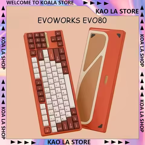 EvoWorks EVO80 Mechanical Keyboards Aluminium Alloy QMK/VIA Hot Swap Tri Mode Wireless Bluetooth Cus