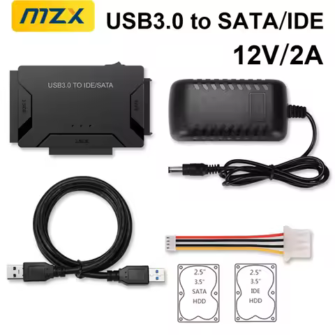 MZX USB 3.0 to SATA/IDE Converter Adapter Hard Drive Disk HDD Cable 2.5" 3.5" SATA IDE HDD 6TB Lapto