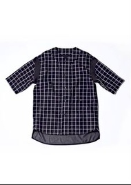 Acrypsis  Plaid Shorts格紋短褲（黑）/Baseball Blouse格紋棒球襯衫（黑）