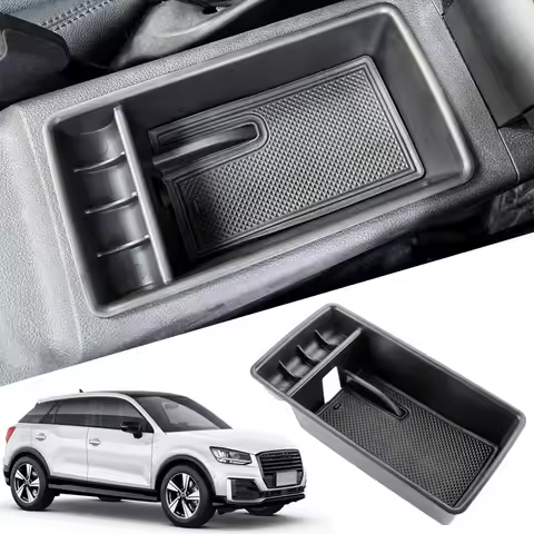 For Audi Q2 Q2L 2017-2022 Car Center Console Tray Armrest Storage Box Organizer Interior Stowing Tid