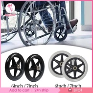 [MEGIDEAL] 2x Wheelchair Replacement Front Wheel Solid Tire for Electric Wheelchair