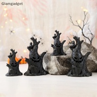 [Glg] Halloween Decoration Ghost Tree Led Night Glow Ghost Lantern Ghost Face Tree Stump Lantern Fes