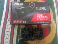 VGA GPU ASUS AMD RADEON RX 6600 XT 8GB GDDR6 BEKAS MINUS FAN