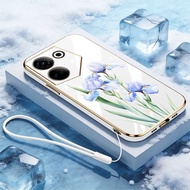 YBD Case For Tecno Camon 20 Pro 4G 5G Ck6 Ck6n Ck7n Ck8n Fresh Violet Electroplating Phone Shell