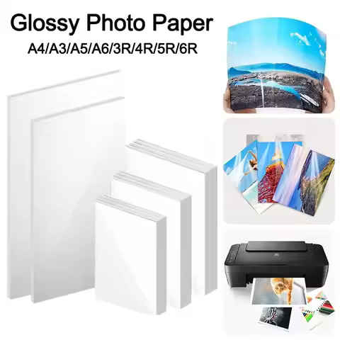 100/20sheets Glossy Photo Paper Quick Dry High Gloss Photographic Paper for Canon Epson HP Color Ink