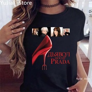 The Devil Wears Prada 2 Printed T Shirt Women White/Black/Red Fashion T-Shirt Summer Short Sleeve Sh