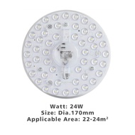 DIY LED Module 12W / 18W / 24W / 36W Single Color Temperature(PW6000K / WW3000K) with Driver Replaceable LED Board PureWhite led ceiling light board Lens Light Beads Replace Fluorescent Tube LED Light Ceiling Light Magnet Lamp