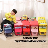 kids storage box chair kids stool ottoman foldable storage bus children clothes organizer toy Box st