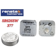 Renata 377 SR626SW Silver 1.55V Battery SWISS MADE .