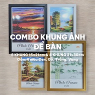 Wall Photo Frame Combo for Space Decoration, Work Corner - 9 FRAME Including 6 FRAME - Size 15x21 & 