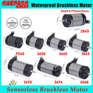 F540กันน้ำสำหรับงานอดิเรกรถ RC มอเตอร์ไร้แปรงถ่านไร้เซนเซอร์3660 3665 3670 4068สำหรับ1/10 1/12 WLtoy