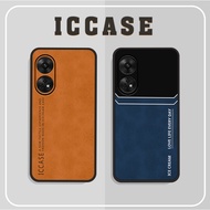 Oppo Reno 8 T 4G - Reno 8 T 5G Case PRINTED WITH LUXURY LEATHER WITH OWN DESIGN