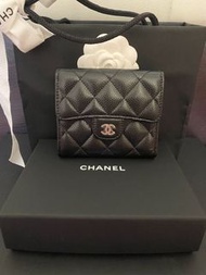 [全新正貨]Chanel 銀包 經典 三折銀包 Wallet Card holder Cardholder 卡包 黑銀牛 香奈兒