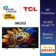 【FREE SHIPPING】TCL 4K UHD QLED Quantum Dot Google TV (50") 50C655 /(55") 55G90K-IU / (65") 65G90K-IU