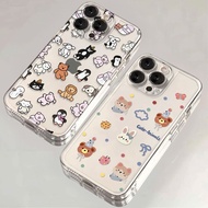 Case Cover For OPPO A6X A5X A3X A79 5G A58 A17 Reno 11 11F 10 Pro Plus Casing Transparent JellyCat B