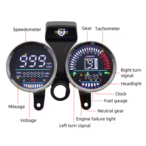 Newest Speedometer Digital Dashboard LED Electronics Motorcycle RPM Meter For Suzuki GN 125 Motorcyc