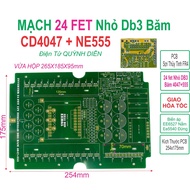 Small 24 feet PCB isolated circuits used db3 mixing CD4047 + NE555 FR4 glass chip - Quynh Dien elect