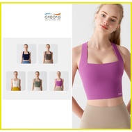Con.t YBRA1036  Square Neckline Design Cross Racer Back Pilates, Yoga Fitness Sports Bra * 5 Colors 