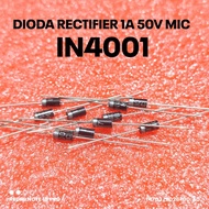 (PER 5 PIECES) DIODE IN4001 DIODE IN4001 1N4001 1A 50V ORIGINAL MIC
