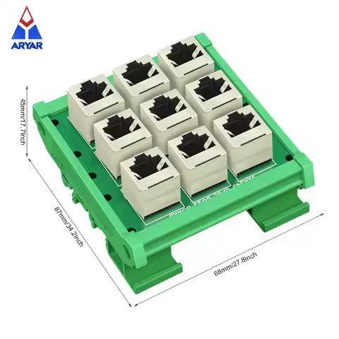 RJ45 8P8C Breakout Board 9 Ways RJ45 Female Splitter Board