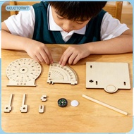[mojotorw7] Wooden Sundial Model, Clock, Educational Project for Children And Students