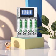 รางชาร์จ Yonii DN4 LCD ถ่านชาร์จ แท่นชาร์ต ถ่านชาร์ต 1.2V-1.5V Ni-Mh/Ni-Cd ชาร์จถ่าน AA2800mAh/AAA11