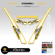 STRIPING SUZUKI CRYSTAL TUNE MOTIF X6 STICKER CRYSTAL TUNE CUSTOM STICKER ORIGINAL CRYSTAL MOTORCYCL
