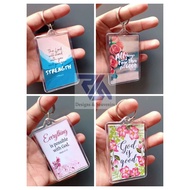 Bible Verse /Motivational Qoutes /-Acrylic keychain