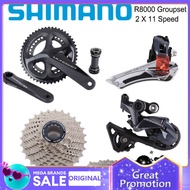 Shimano Ultegra R8000 Groupset 2X11ชุดความเร็วจักรยานเสือหมอบ R8000ด้านหน้า Derailleur สายพาน HG701ก