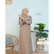Gamis Home Dress Airin Daffi Hijab Syafina Dress Katun Premium Motif