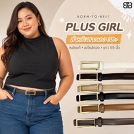 BORNTOBELT Belt For Chubby Women Genuine Leather Gold Accessories Women's Large Waist Length 55 Inch