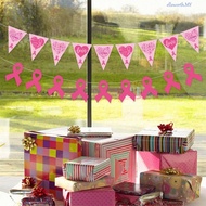 ELLSWORTH Breast Cancer Awareness Decorations, Single Side Paper Breast Cancer Backdrop Banner, Vers