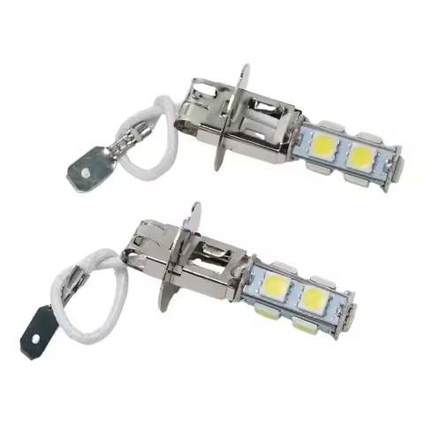 2pcs H3 LED 12V Car Light DRL Fog Light Driving Lamp Flashlight Torches Replace LED Bulbs Super Brig