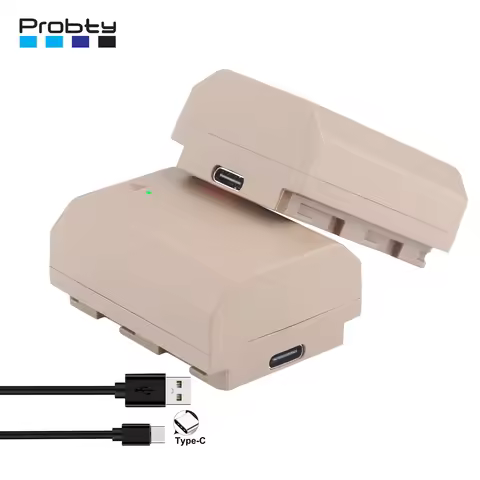 2 Pcs 2600mAh NP-FZ100 Rechargeable Battery with Type-C Charging Input for Sony Alpha A7 III, A7 IV,