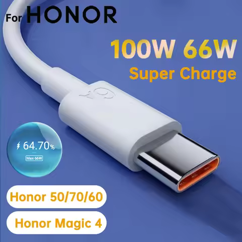 Honor 70 5g Super Charge Cable Original 6a Fast Charging Cabel Wire For Huawei P50 Pro Mate 40 Honor