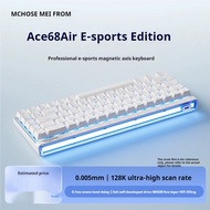 Mace 68สวิตช์แม่เหล็กสำหรับเล่นเกมคีย์บอร์ดออกแบบได้ตามที่ต้องการเวลาแฝงต่ำสำหรับเล่นเกม