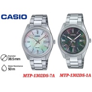 Casio MTP-1302DS Men's 50M WR Watch Stainless Steel mother of pearl - MTP-1302D