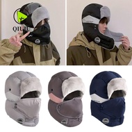 QIUJU Earflap Hats, Warm Russian Bomber Cap, Winter Thickening Soft Plush Ear Protectors Hats Cyclin
