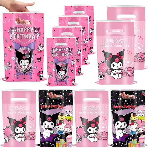 Handbag Candy Bags Kuromi Birthday Party Decoration Kuromi Sanrio Packing Bag Birthday Baby Shower G