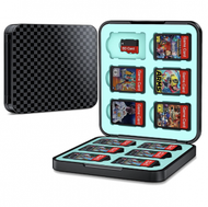日本暢銷 - 遊戲卡盒 switch OLED 12位卡帶盒 內置淺藍色矽膠 磁吸卡盒 配件 Switch 配件及配件袋