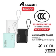 (3C Certified) Yoobao Q12PRO-G2 10000mAh 45W Power Bank - Black /Blue / White Q12PRO
