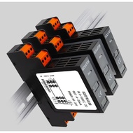 pt100 thermal resistance rail type temperature transmitter signal isolator to 4-20mA analog 0-10V ou