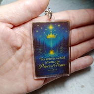 GANTUNGAN Bible keychain ISAIAH 9:6 keychain Bible Verse key chain Christmas gift Chistmas gift