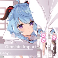 Genshin Impact Dakimakura Sexy Pillow Case Hugging Anime Body Pillow Cover Ganyu Cosplay Pillowcase 