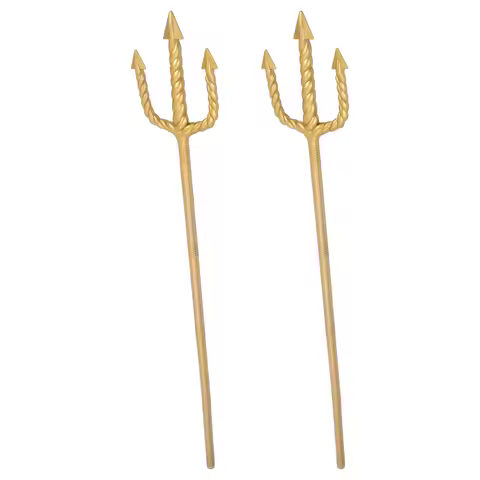 Plastic Trident Staff Devil Pitch Fork Costume Prop Halloween Costume Accessory For Cosplay And Stag
