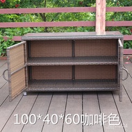 HY-JD Eco Ikea（Eco-Me）Outdoor Rattan Balcony Shoe Cabinet Sunscreen and Waterproof Courtyard Locker Garden Storage Cabin