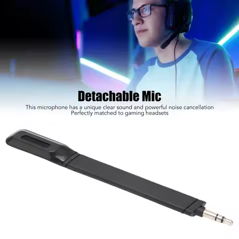 Wireless Gaming Headset Microphone 3.5mm Connector Headset Microphone Replacement Compatible with Lo